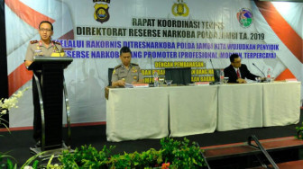 Kapolda Jambi Buka Rakornis Fungsi Reserse Narkoba