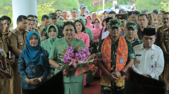 Kunjungan Kerja Kolonel Arh Elphis Rudy di Merangin Disambut Meriah