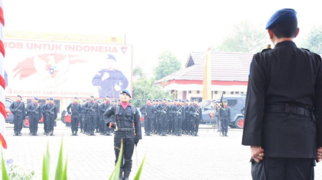 Wakapolda Jambi Pimpin Upacara HUT ke-74 Brimob