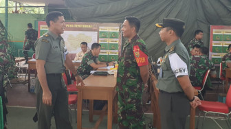 Tim Wasev Sterad Tinjau Latihan Posko I Korem 042/Gapu
