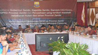 Tanggulangi Karhutla, Gubernur Terima Masukan BEM se-Provinsi Jambi