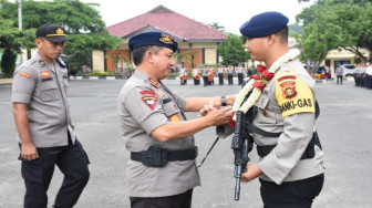 Kapolda Jambi Sambut Kedatangan Personel Brimob Usai Tugas BKO