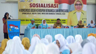 Saniatul Lativa Sosialisasi Empat Pilar kepada Himpaudi Se-Tebo