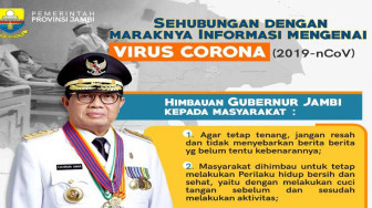 Pemprov Jambi Imbau Masyarakat Tidak Panik Tanggapi Virus Corona