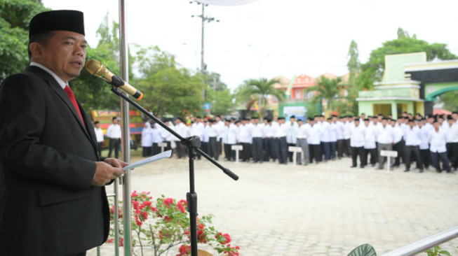Bupati Merangin Pimpin Upacara HAB ke-74 Kemenag