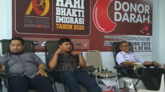 Sambut Hari Bhakti, Kanwil Imigrasi Jambi Gelar Donor Darah