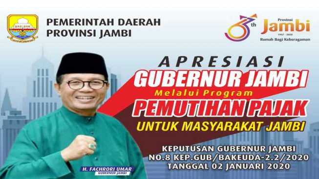Pemutihan Pajak, Kado Spesial HUT Jambi