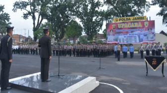 Polda Gelar Apel Kenaikan Pangkat dan Sumpah PNS Polri