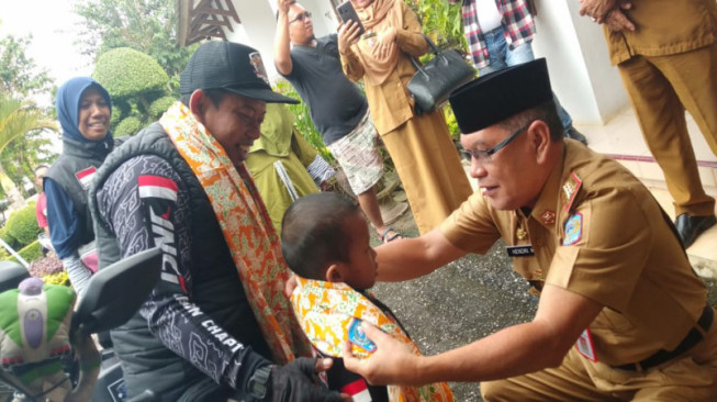 Pemda Merangin Sambut Kedatangan Lilik Dan Balda