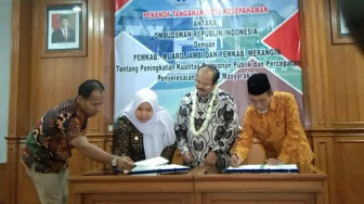 Wabup Merangin Tandatangani MOU Dengan Ombudsman RI