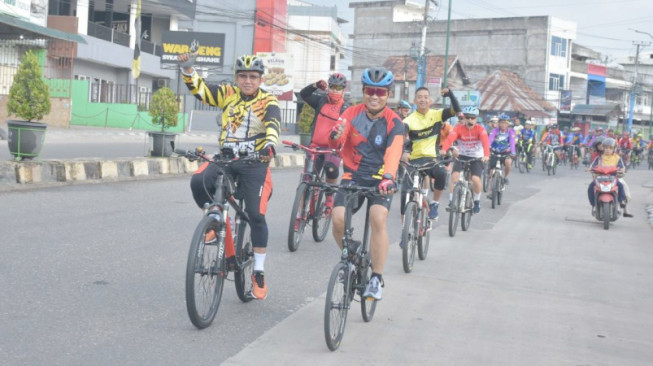 Jelang Sertijab Kapolda, Polda Jambi Gelar Funbike Farewell