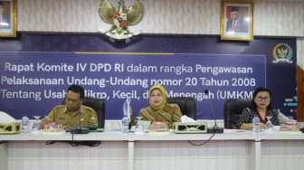 Wabup Ikuti Rapat UMKM Komite IV DPD RI