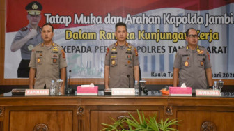 Temui Jajaran Polres Tanjabbar, Kapolda Jambi Cek Kesiapan Pengamanan Pilkada