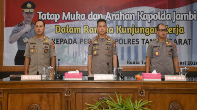Temui Jajaran Polres Tanjabbar, Kapolda Jambi Cek Kesiapan Pengamanan Pilkada