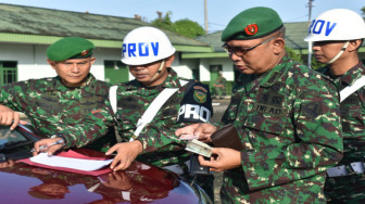 Dokumen Kendaraan Dinas dan Pribadi Korem 042/Gapu Diperiksa