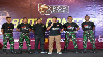 Personel TNI AD Korem 042/Gapu Ikuti Body Kontes, Danrem Hadir Beri Dukungan