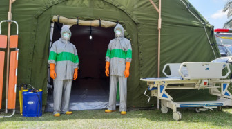 Korem 042/Gapu Siaga Virus Corona, Bangun Tenda Isolasi