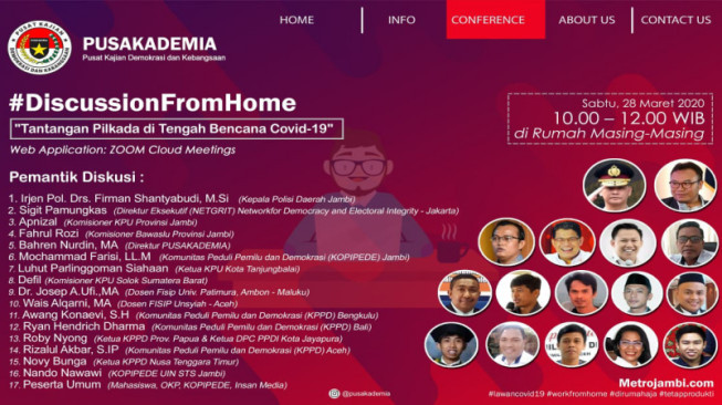 Discussion From Home, Tantangan Pilkada di Tengah Bencana Covid-19