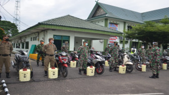 Konsisten Perang Melawan Covid-19, Korem 042/Gapu 'Semprot' Fasilitas Umum