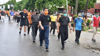 Kapolda Jambi dan Bupati Cek Endra Olahraga Bersama