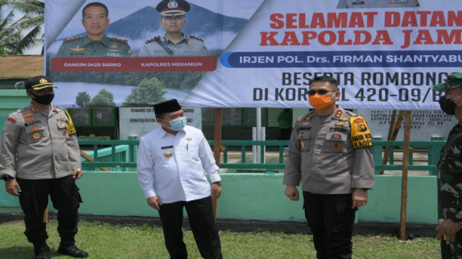 Bupati Merangin Sambut Kedatangan Kapolda Jambi ke Merangin