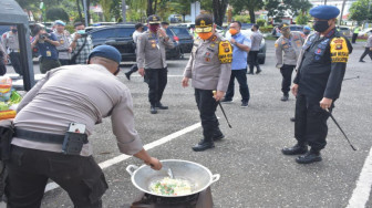 Kapolda Jambi Tinjau Dapur Umum Polres Merangin, Antisipasi Dampak Covid 19