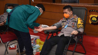 Antisipasi Kekurangan Darah, Polda Jambi Adakan Donor