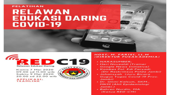 Pusakademia Latih Relawan Edukasi Daring Covid-19