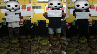 Curi Puluhan Tabung Gas, Seorang Residivis dan Dua Pemuda Dibekuk Polisi