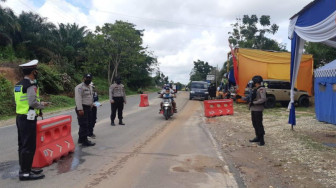 Brimob Jambi Persempit Penyebaran Wabah Corona di Provinsi Jambi