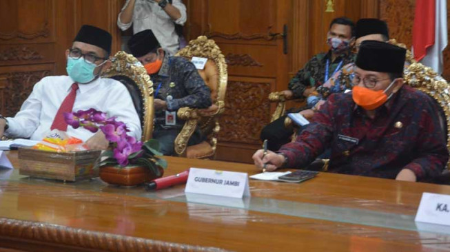 Gubernur Jambi Ikuti Musrenbangnas 2020 secara Daring