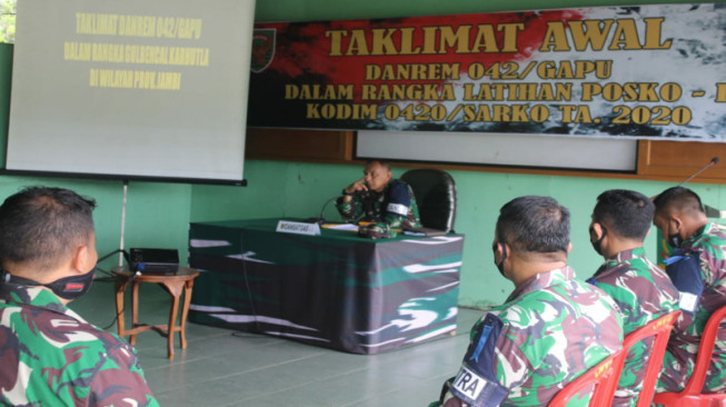 Kodim 0420/Sarko Gelar Latihan Gladi Posko I, Ini Harapan Danrem 042/Gapu