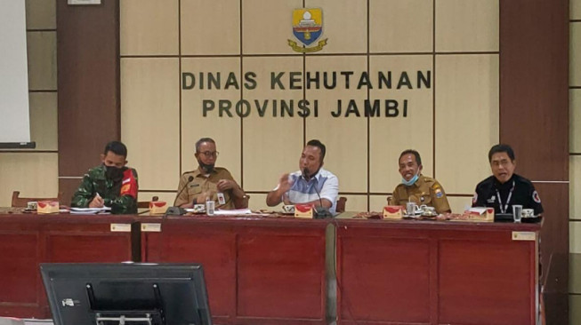 Dirreskrimsus Polda Jambi Ikuti Rakor Pencegahan Karhutla di Jambi