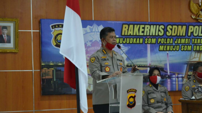 Karo SDM Polda Jambi Resmi Buka Rakernis Polda Jambi TA 2020