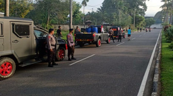 Brimob Jambi Berikan Imbauan Edukasi Protokol Kesehatan di Tempat Umum