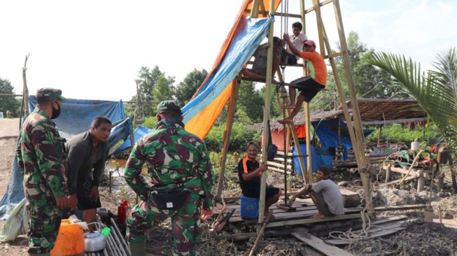 Pra TMMD, Dandim Tanjab Cek Pembangunan Sumur Bor