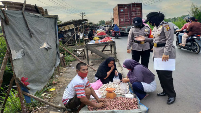 Satgas Aman Nusa II Tahap 4 Polda Jambi Lakukan Patroli Penerapan Protokol Kesehatan