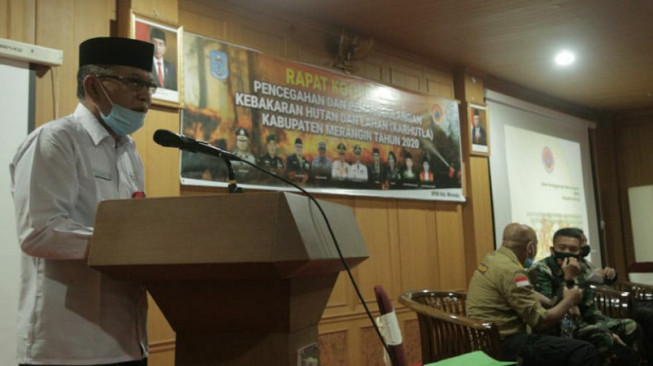 Pj Sekda Merangin Buka Rakor Karhutla