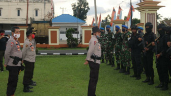 Apel Gabungan TNI-Polri Dalam Operasi Kewilayahan Ilegal Drilling