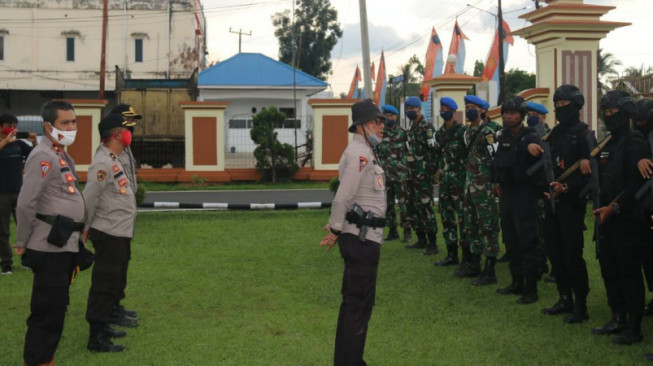Apel Gabungan TNI-Polri Dalam Operasi Kewilayahan Ilegal Drilling