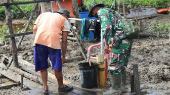 TMMD Bangun Sumur Bor, Warga Sudah Bisa Nikmati Air Bersih