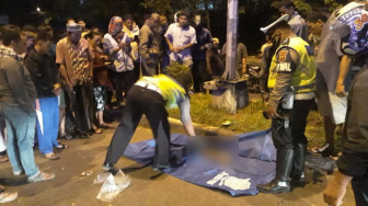 Jari dan Kaki Manusia di Depan Swalayan Melati Murni Korban Lakalantas