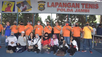 Polda Jambi Gelar Kejuaraan Tenis Indoor