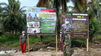 Satgas TMMD Kodim Tanjab Sosialisasikan New Normal
