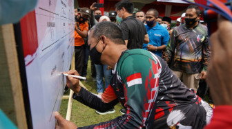 Kasrem 042 Gapu Hadiri Pencanangan Kampung Tangguh Anti Narkoba