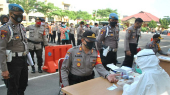 Antisipasi Penularan Corona, 95 Personel Polda Jambi Dirapid Tes