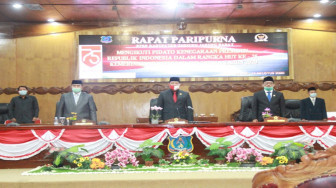 Wabup Tanjab Barat Ikuti Pidato Kenegaraan Memperingati HUT ke-75 Kemerdekaan RI