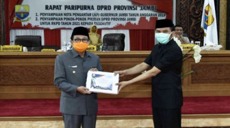 DPRD Provinsi Jambi Gelar Paripurna Penyampaian Nota Pengantar LKPJ Gubernur Jambi