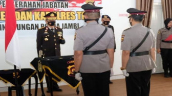 Kabidkeu Polda Jambi dan Kapolres Tebo Serahkan Jabatan