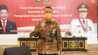 Sekda Tanjungjabung Barat Ikuti Rakor Kesiapan Pilkada Serentak 2020